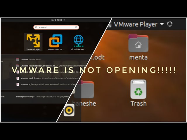 how to fix vmware segmentation fault , Couldn't open VMware , How to get my VMware restored ubuntu