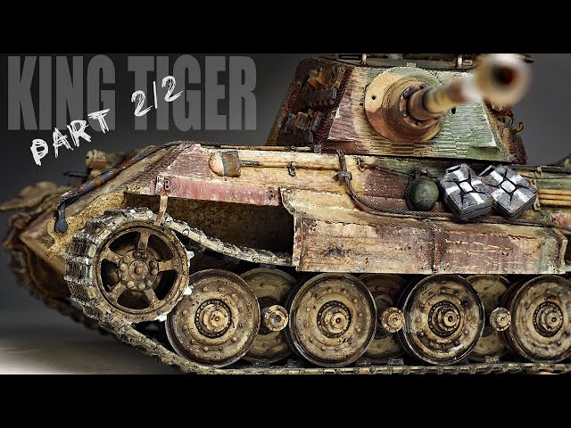 King Tiger full of scratches - Tamiya 1/35 - Tank Model - Part 2 [ Painting - weathering ]