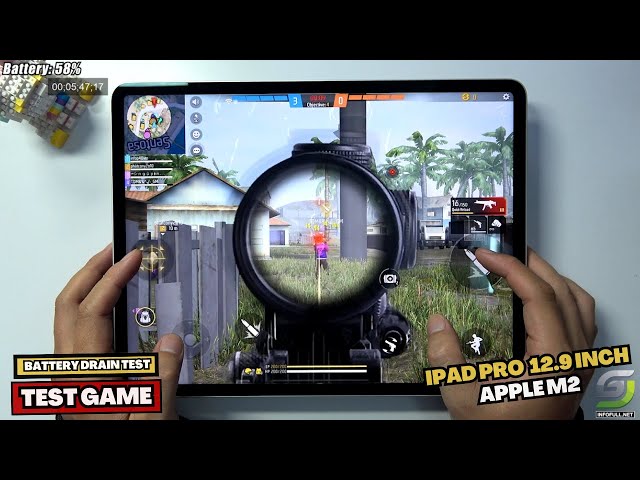 iPad Pro 2022 12.9 inch test game Free Fire | Apple M2