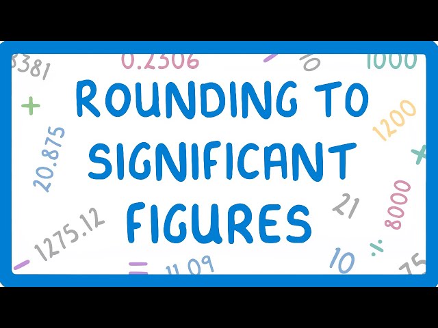 How to Round Numbers to Significant Figures #20