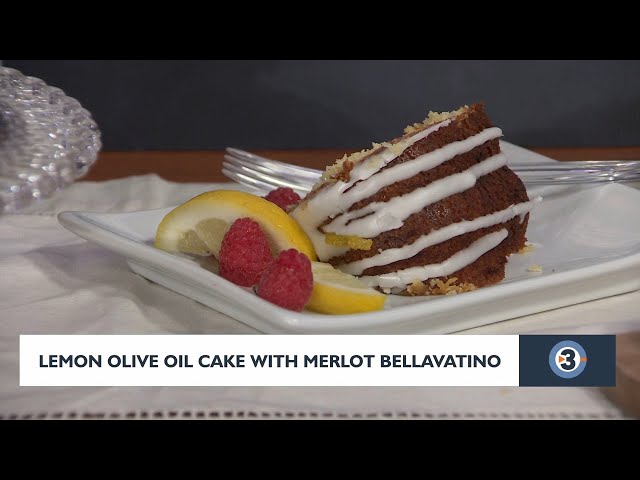 WISCONSIN CHEESE: Lemon Olive Oil Cake with Merlot Bellavatino