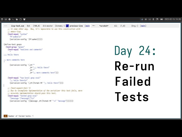Day 24: Re-run Failed Tests - Road to FOSS Business