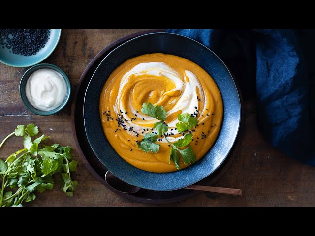 Red Lentil Sweet Potato Soup | Easy Healthy Dinner Recipe