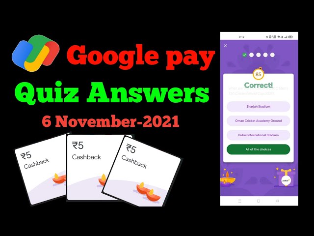 Google Pay Quiz Answers Today | Google Pay Festive Quiz Answers  |  GPay Quiz Answer 6 Nov 2021
