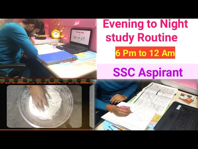 #5 Study Vlog || Evening to Night (6pm to 12 am) study routine | Ssc Aspirant in Mukherjeenagar
