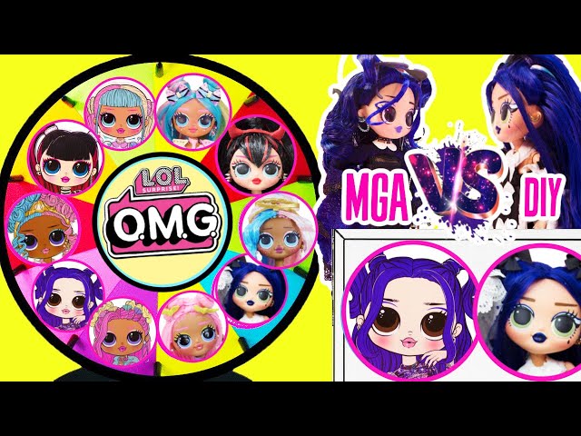 Official OMG Dolls VS DIY OMG Dolls Spinning Wheel Game Punch Box Surprises Choose Your Team!