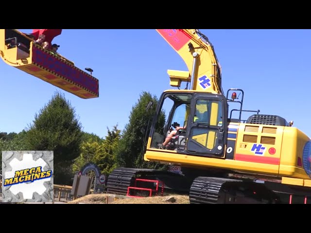 🚜 LEARN ABOUT MEGA MACHINES | THE BIGGEST DIGGER | Mega Machines Cars for kids | car, truck, digger