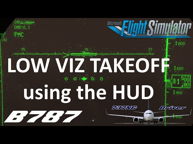 B787 LOW VIZ TAKEOFF using the HUD | Real Airline Pilot