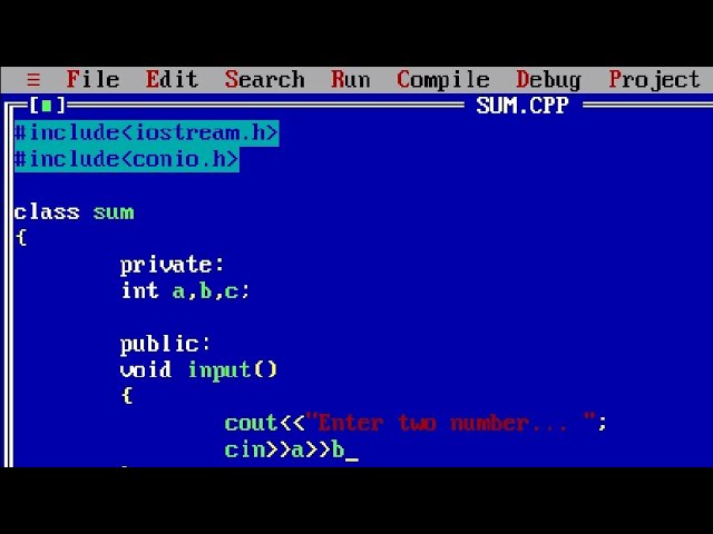 C++ program to add two numbers using class | sum of two numbers using classes in c++