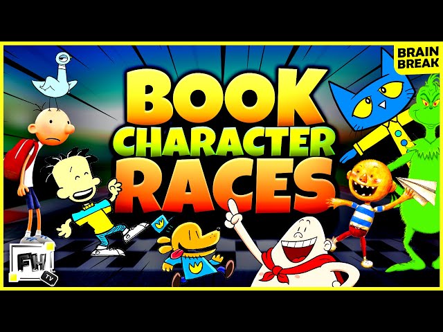 Book Character Races 📚🏃‍♂️🏁 | Kids Brain Break | Read Across America
