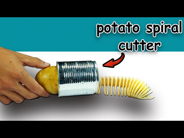How to Make a Spiral Potato Cutter | Spring potato making machine