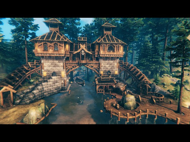 Bridge House Build - Valheim Live Stream # 3