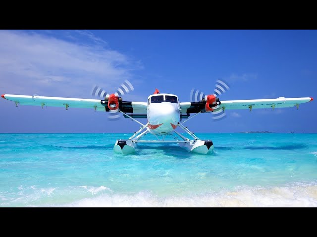 Maldives seaplane flight | PHENOMENAL views (4K)