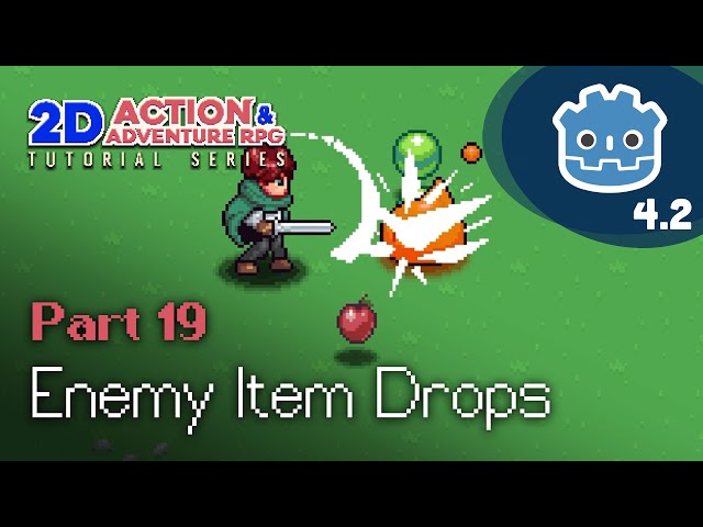 Enemy Item Drops // E19 // Make a 2D Action & Adventure RPG in Godot 4