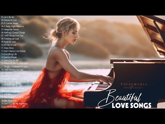 50 Most Beautiful Piano Love Songs Ever - Golden Ballads Instrumentals Of 70s 80s 90s
