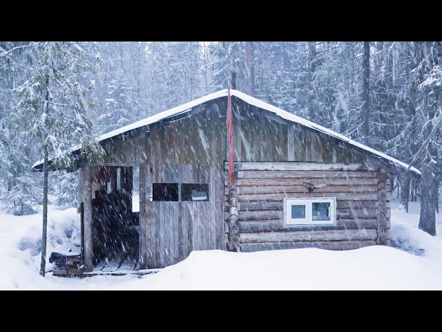 2 Days Hiding From the Snow in a Cozy Cabin / ASMR