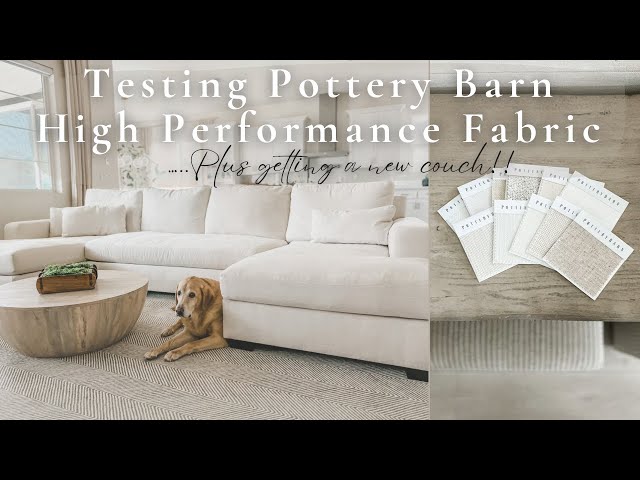 POTTERY BARN HIGH PERFORMANCE FABRIC...IS IT WORTH IT?! || BEST WHITE COUCH || LIVING ROOM MAKEOVER
