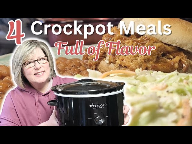Tastiest Dump & Go Slow Cooker Meals EVER - 4 Amazingly Flavorful Crockpot Dinners