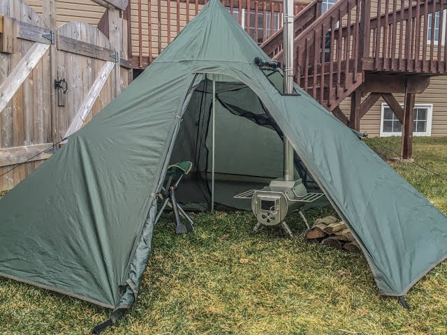 ATV Winter Camping Set up: Onetigris Iron-Wall Tent & G-STOVE !