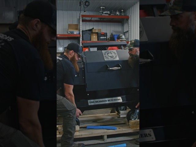 Unboxing our new Bearded Butcher Branded #YoderSmoker . #shorts