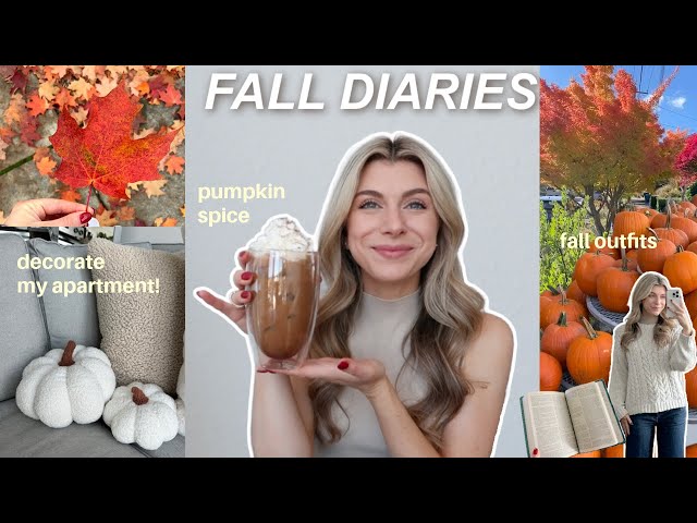 fall vlog | decorating my apartment for fall, starbucks pumpkin spice latte recipe, outfit inspo