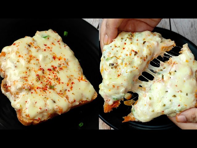Creamy & Cheesy White Sauce Bread Sandwich In Fry Pan Within 10 Mins|Easy Cheese Sandwich