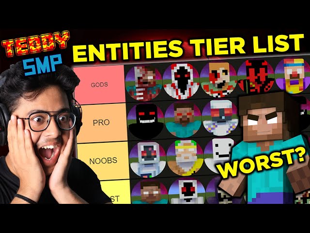 DEADLY ENTITIES OF MINECRAFT TEDDY SMP BY TIER LIST - TEDDY GANG