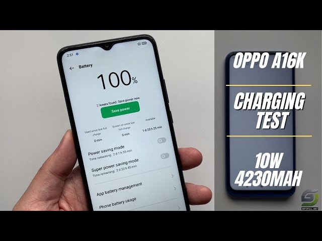 Oppo A16K Battery Charging test 0% to 100% | 10W fast charger 4230 mAh