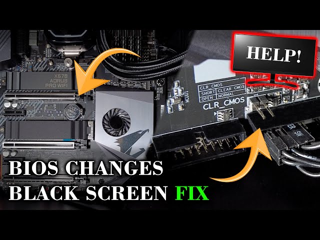 How to FIX BLACK SCREEN from BIOS CHANGES (3 WAYS)