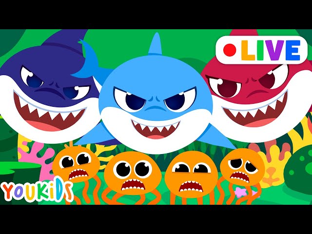 🔴 Baby Shark & Hickory Dickory Dock More Nursery Rhymes by YouKids
