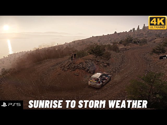 WRC Generations | Sunny to Stormy Gameplay | PS5 - NO HUD,  NO CO DRIVER
