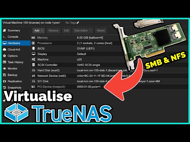 Virtualise TrueNAS to Save Space & Power! SMB & NFS Guide with HBA!