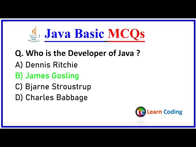 Part-1 Java Basic MCQs | Java MCQ's Questions and Answers (Hindi) | Learn Coding