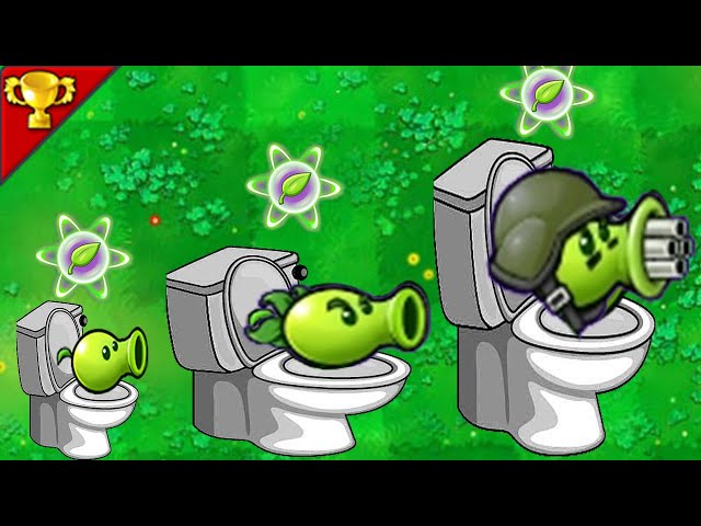 plants vs zombies:Skibidi Toilet peashooter team| HARD MODE Mod! (PvZ Plus)