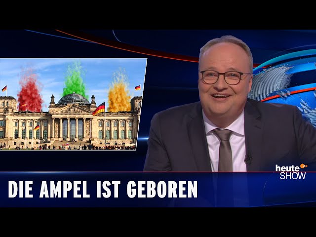 Rot-gelb-grüner Rauch über Berlin: Die Ampel verhandelt eine Koalition | heute-show vom 15.10.2021