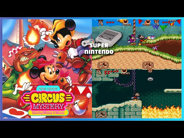 The Great Circus Mystery Starring Mickey & Minnie - Super Nintendo (SNES) gameplay on Mister FPGA