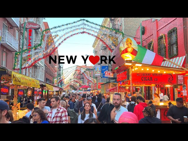 [4K]🇺🇸NYC walk: 2022 Feast of San Gennaro in Little Italy, New York City / Sep. 2022 (Opening Day)