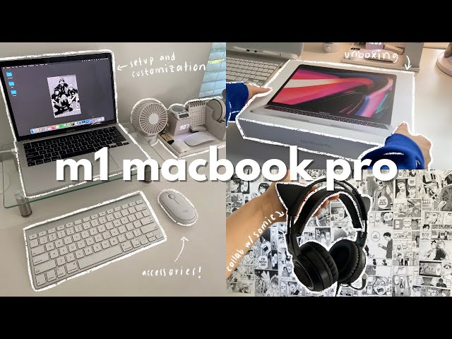 m1 macbook pro 13" silver  | unboxing, accessories, & setup [collab w/ somic]