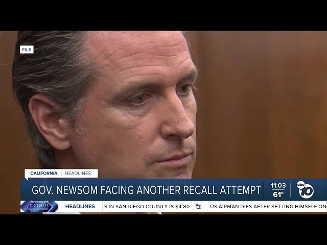 California Gov. Newsom faces another potential recall effort