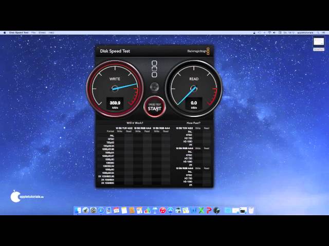 Mac Software Tipp - Blackmagic Speed Test