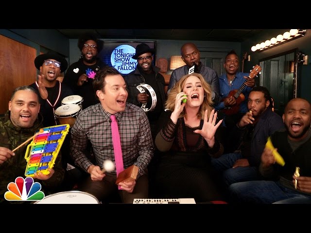 Jimmy Fallon, Adele & The Roots Sing "Hello" (w/Classroom Instruments)