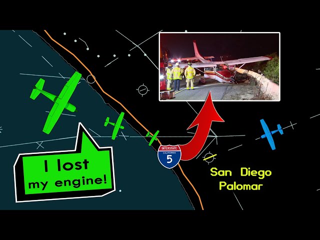 C182 pilot is FORCED TO LAND ON THE FREEWAY | Engine Failure