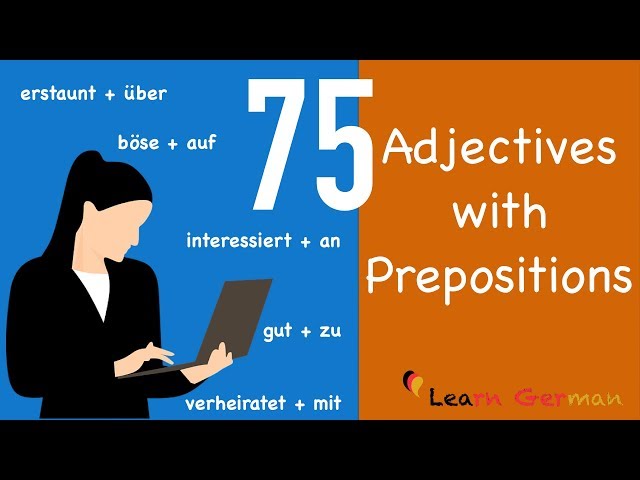 75 Adjectives with prepositions | Learn German Grammar | Adjektive mit Präpositionen | B1 | B2