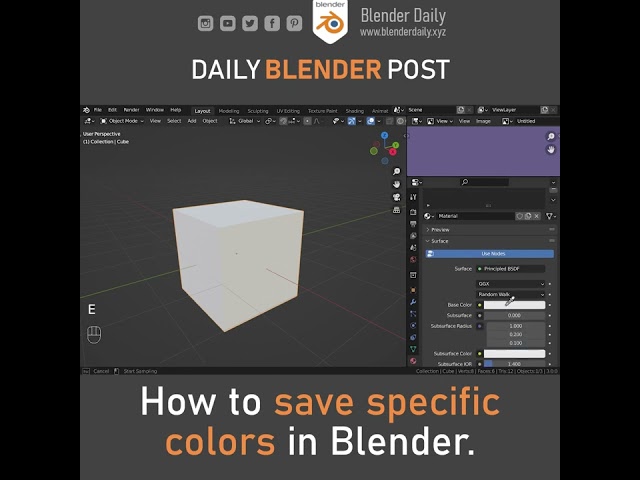 Save Colors in Blender