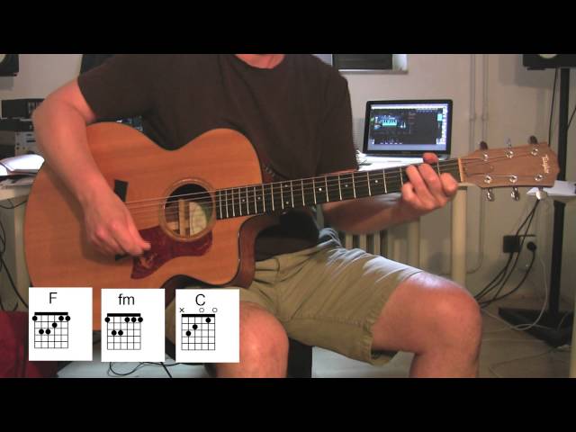 "Don't Look Back In Anger", Acoustic Guitar with original vocals + chord diagrams, OASIS