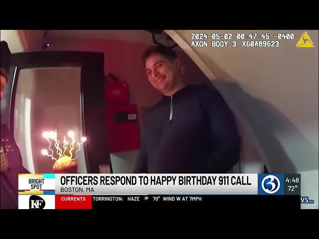 BRIGHT SPOT: Massachusetts police officers surprise man on his birthday