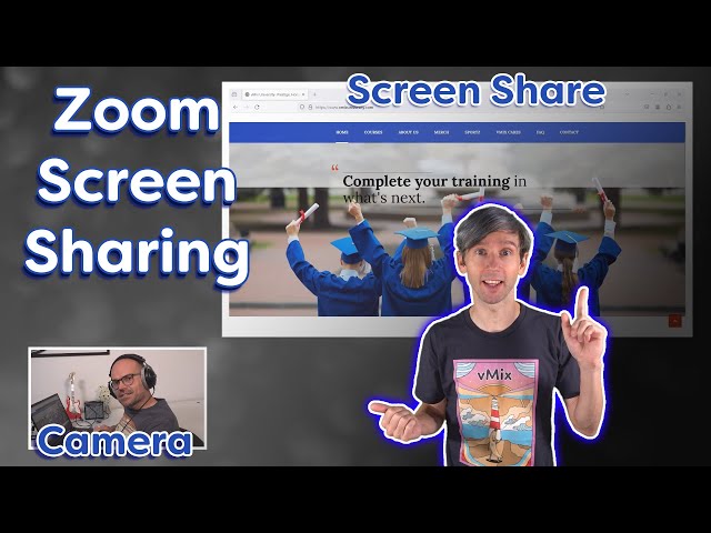 How to add a Zoom camera AND screen share into a vMix production.