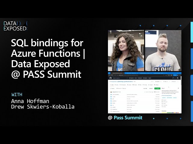 SQL bindings for Azure Functions | Data Exposed @ PASS Summit