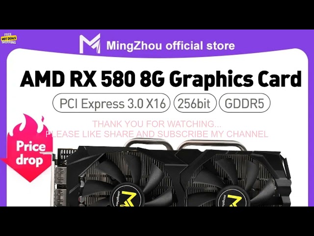 1005005366995158 Radeon RX 580 8GB Gddr5 256bit GPU Computer Game Graphics Card Mining