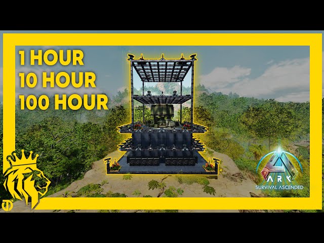 1 HOUR, 10 HOUR, 100 HOUR Full Base Designs on The Island! | ARK: Survival Ascended